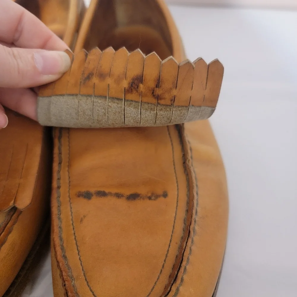 Genuine VTG Handsewn Leather Mens SAS Dress Shoes Size 10.5 - Picture 4 of 13